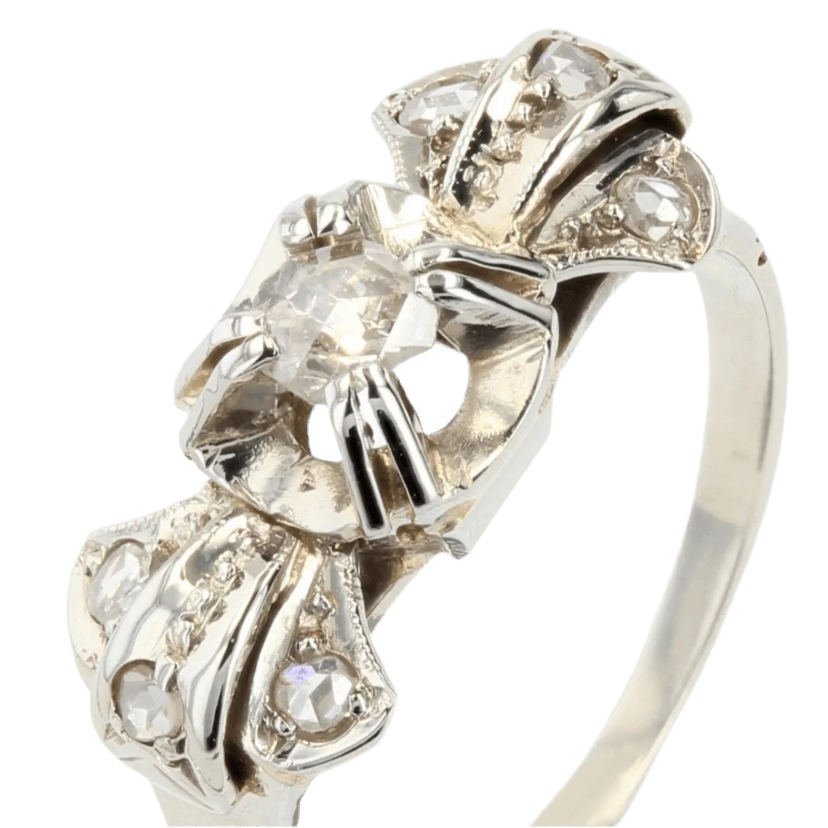 Bague Tank en or blanc et diamants - Image 7