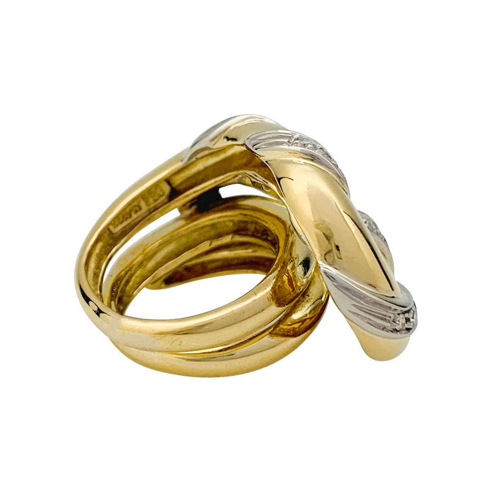 Bague "Noeud" en or sertie de diamants - Image 5