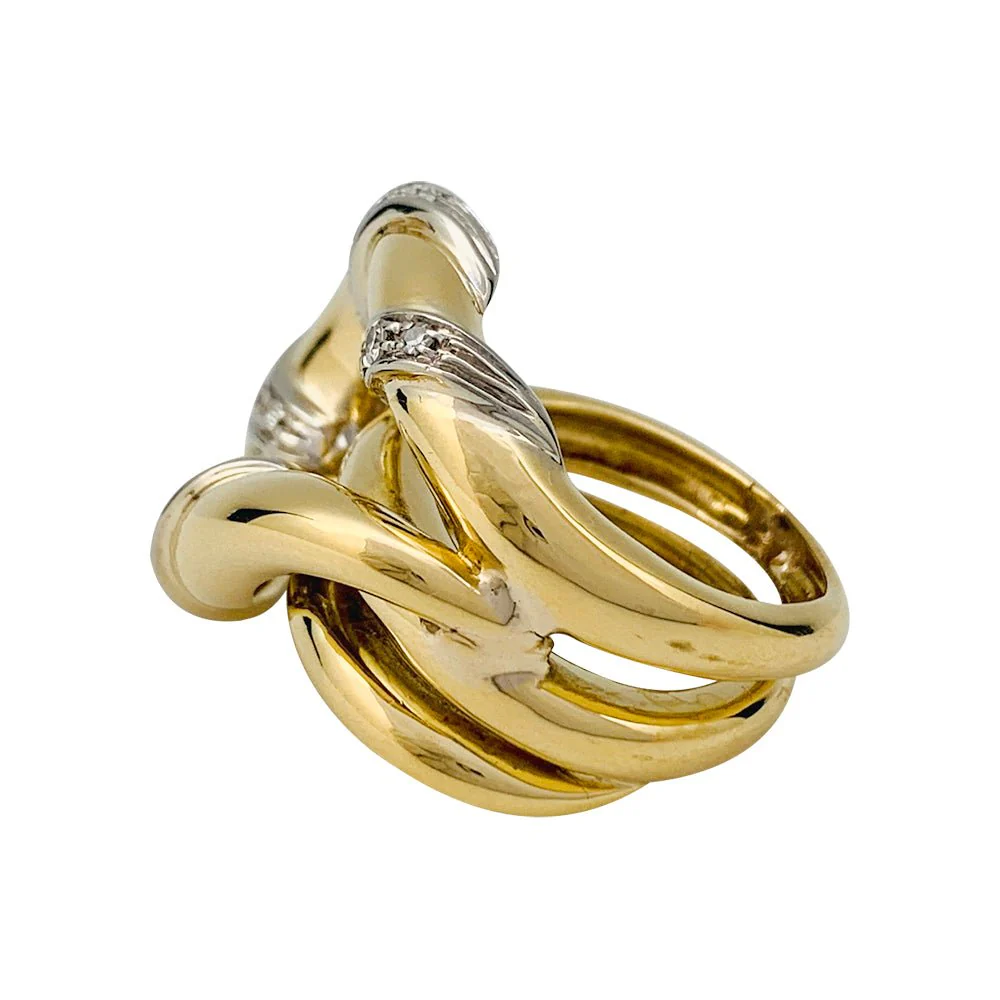 Bague "Noeud" en or sertie de diamants - Image 6