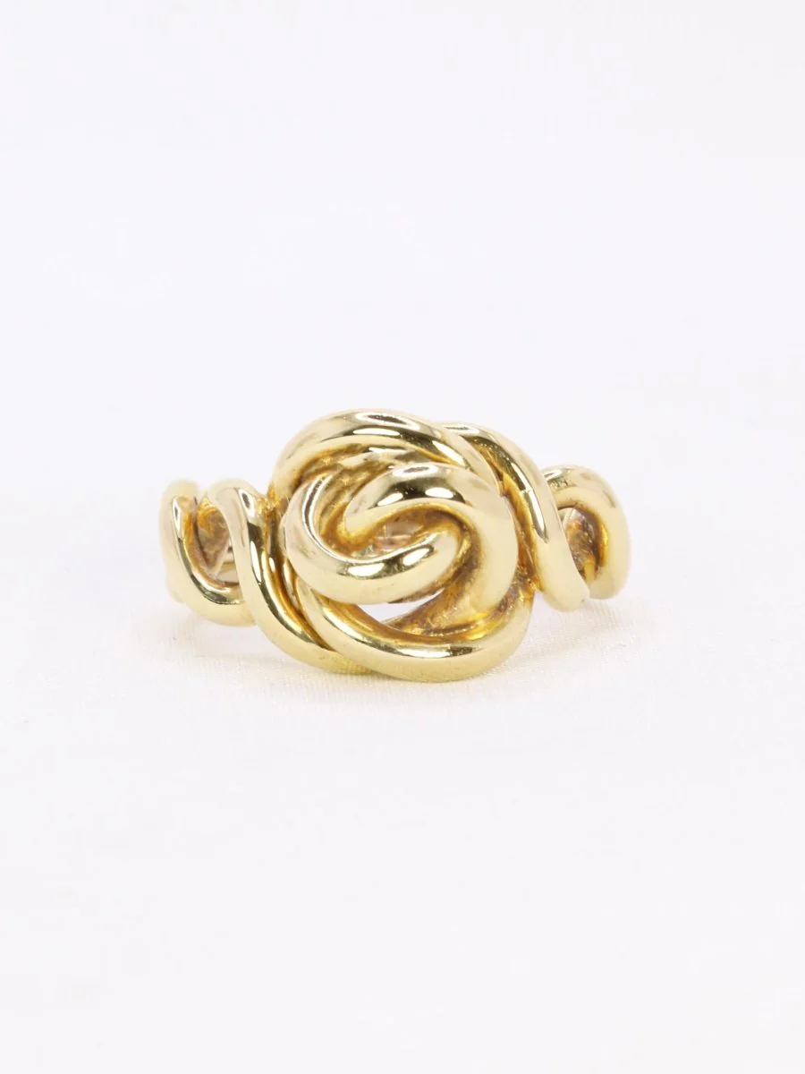 Bague noeud vintage or jaune