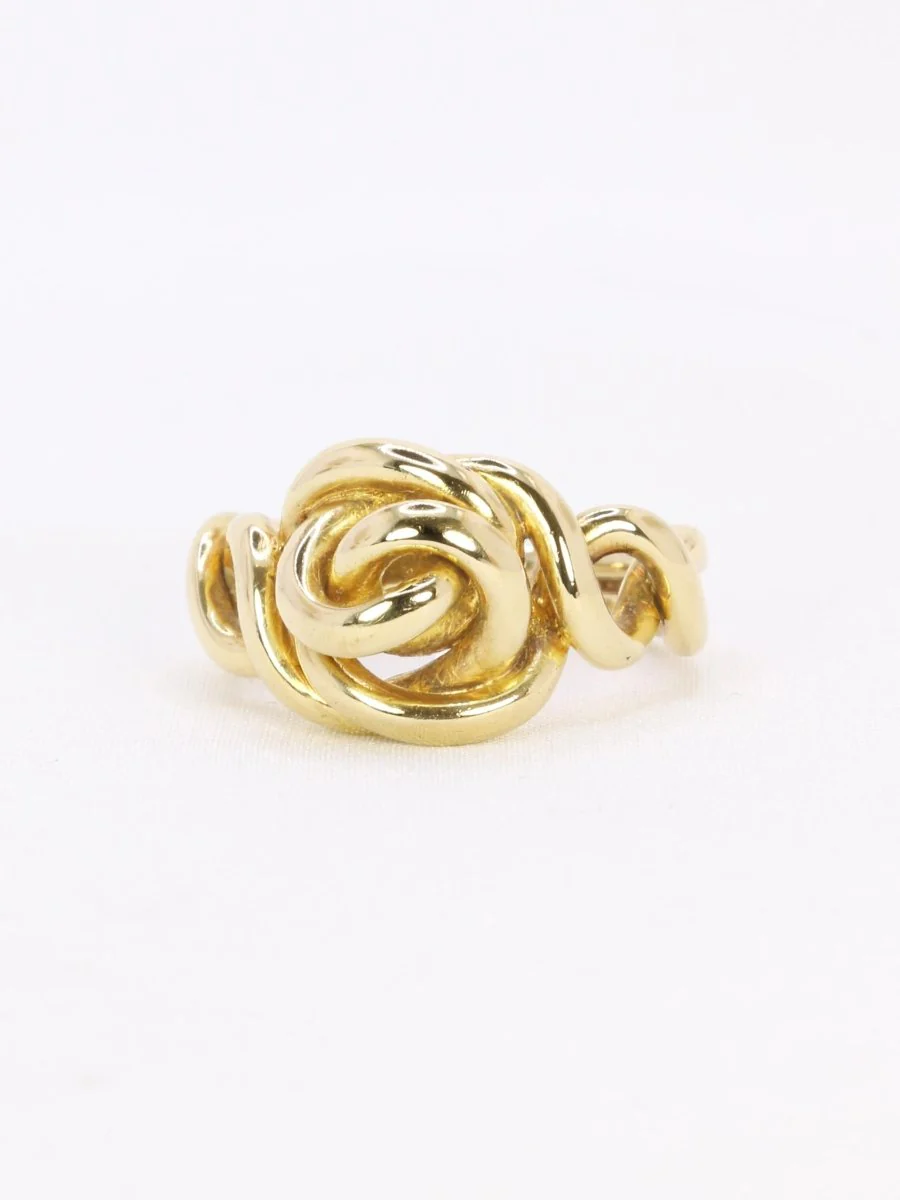 Bague noeud vintage or jaune - Image 3