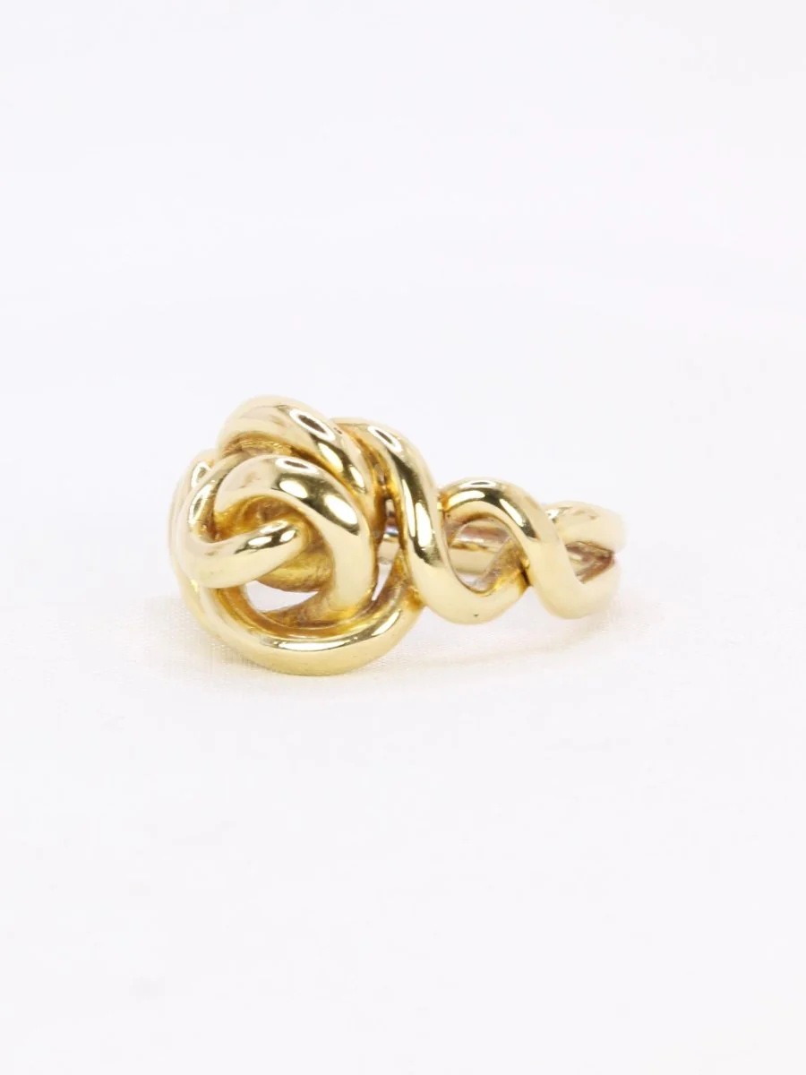 Bague noeud vintage or jaune - Image 4