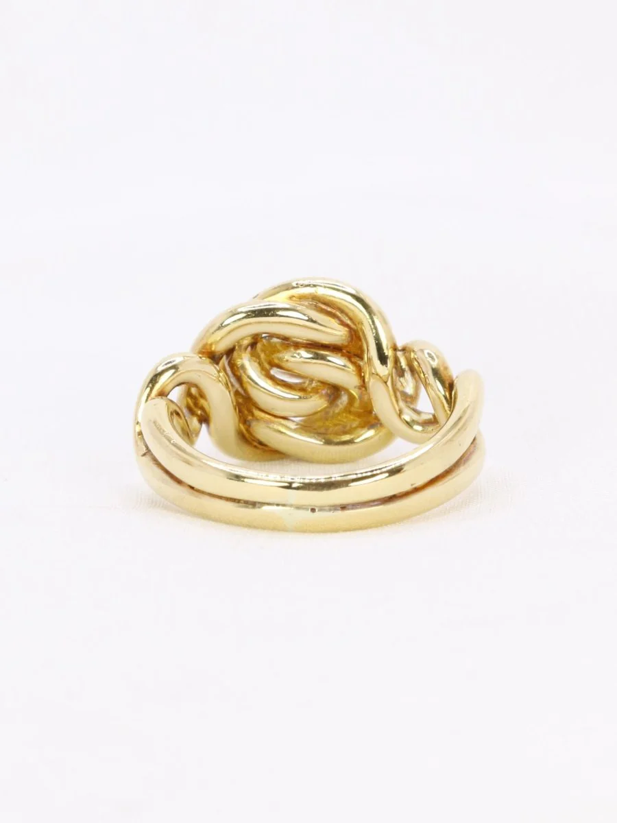 Bague noeud vintage or jaune - Image 6