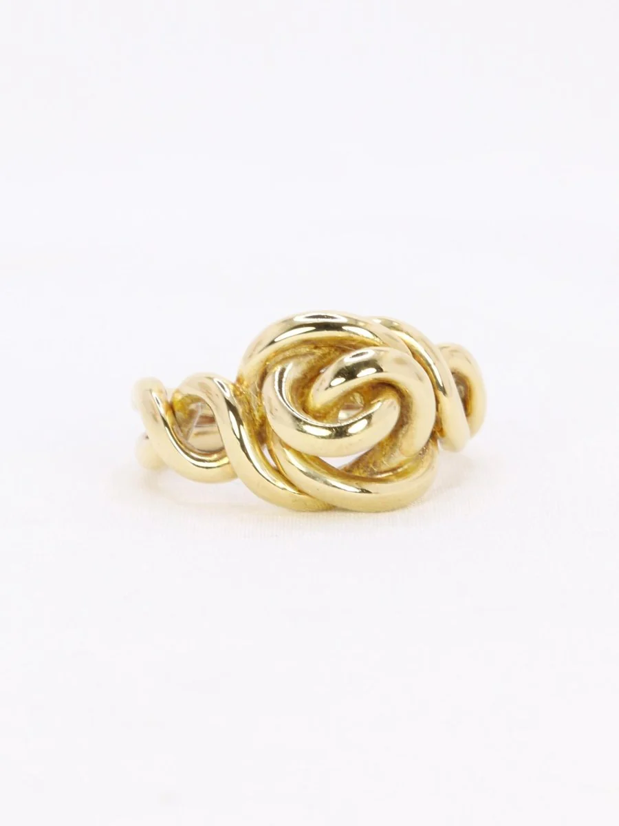 Bague noeud vintage or jaune - Image 8