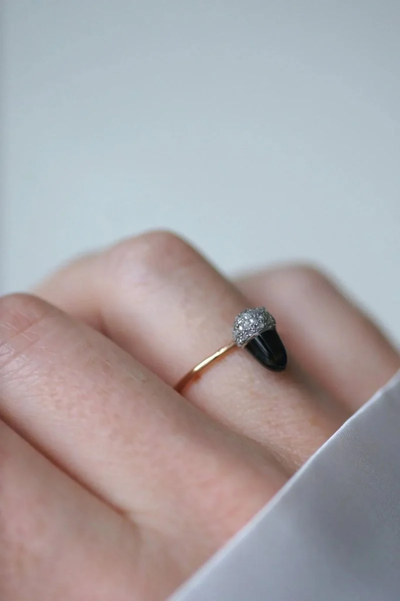 Bague Noisette Saphir et Diamants - Image 2