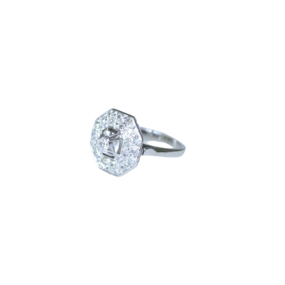 Bague en platine et diamants - Image 3