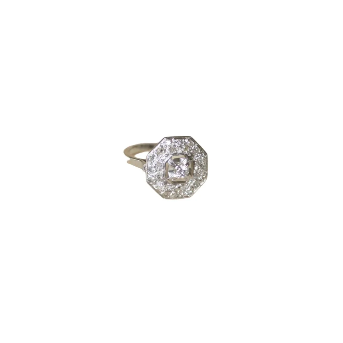 Bague en platine et diamants - Image 7