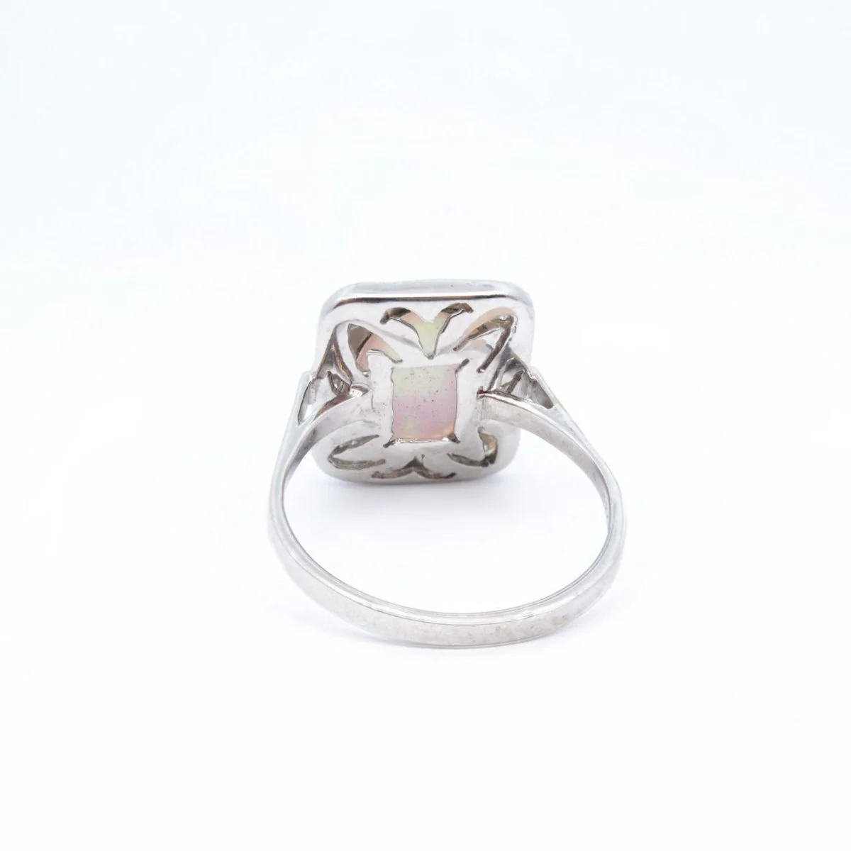 Bague opale et diamants en or - Image 5