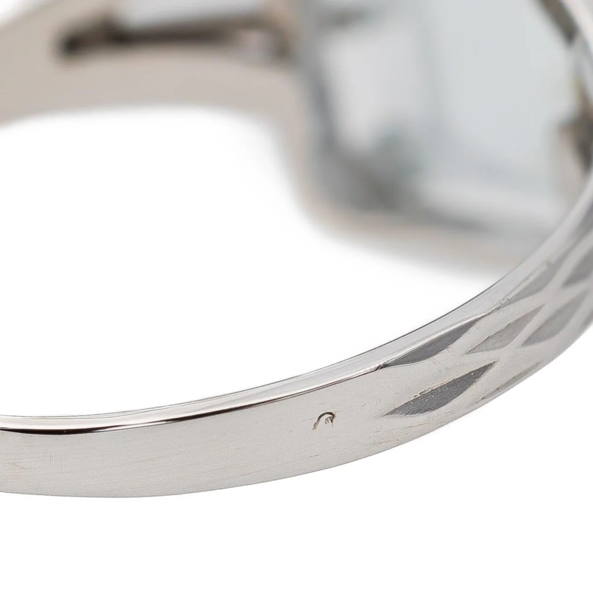 Bague Or blanc Aigue Marine - Image 6