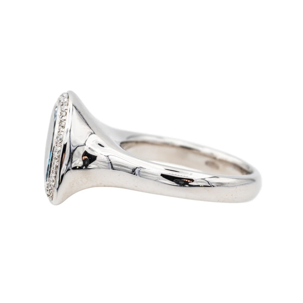 Bague Or blanc Aigue Marine - Image 4