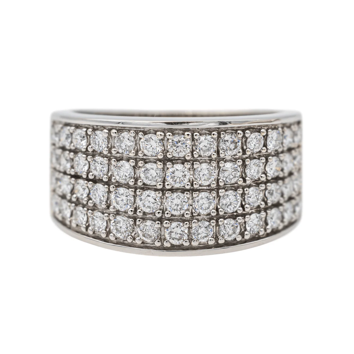 Bague en or blanc et diamants