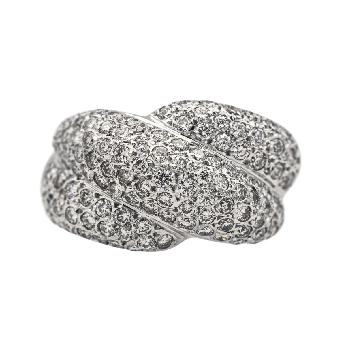 Bague en or blanc et diamants