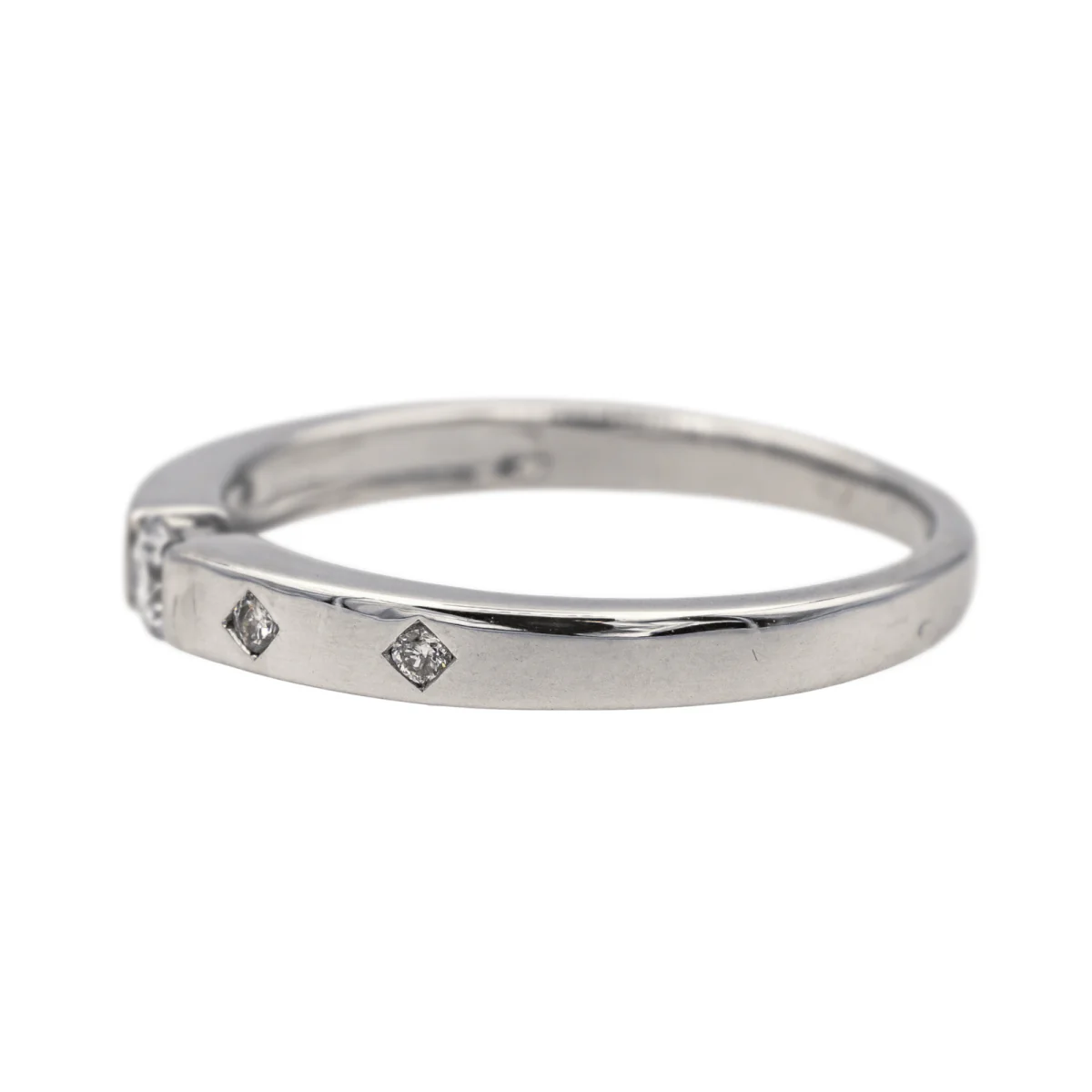 Bague en or blanc et diamants - Image 4