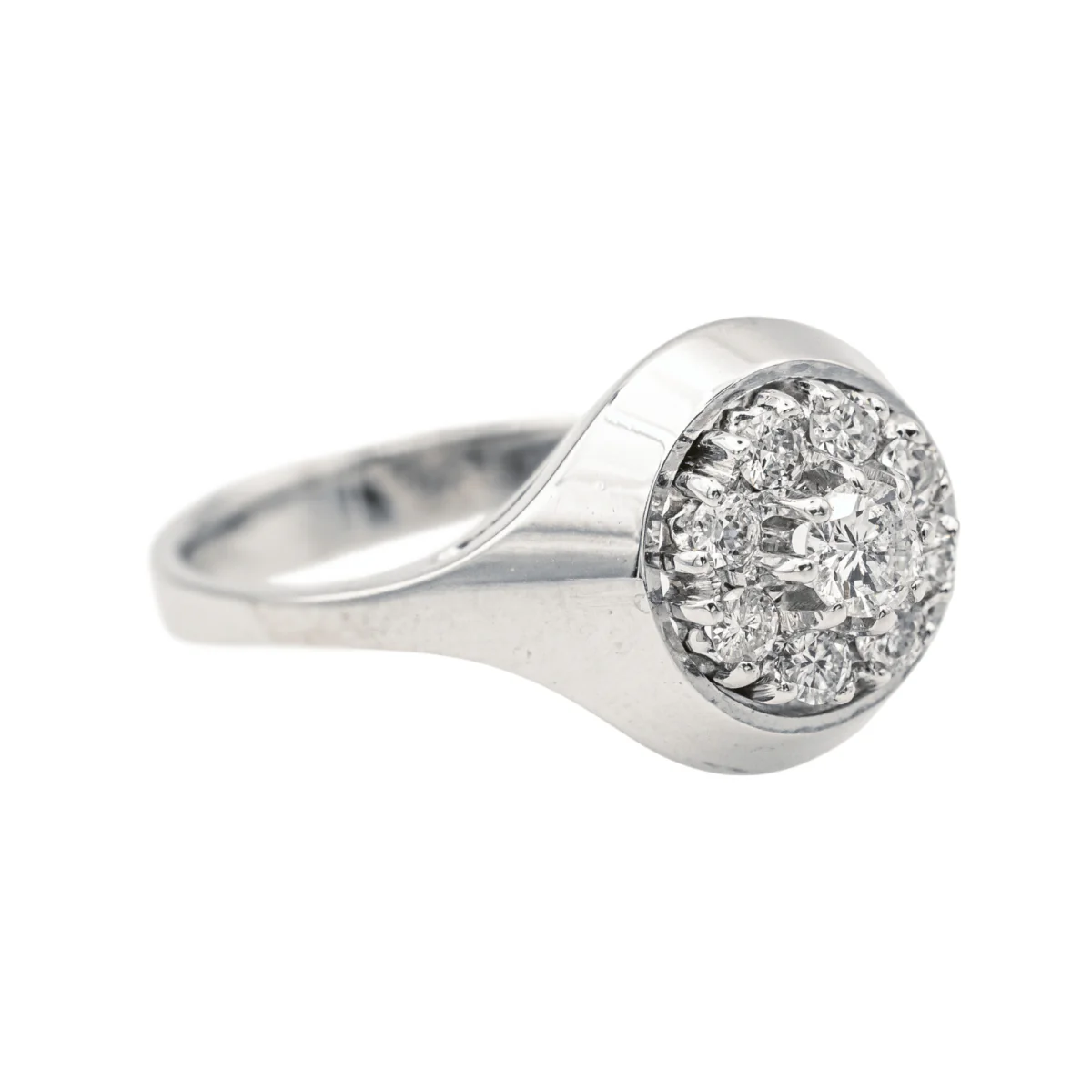 Bague Jonc en or blanc et diamants - Image 6