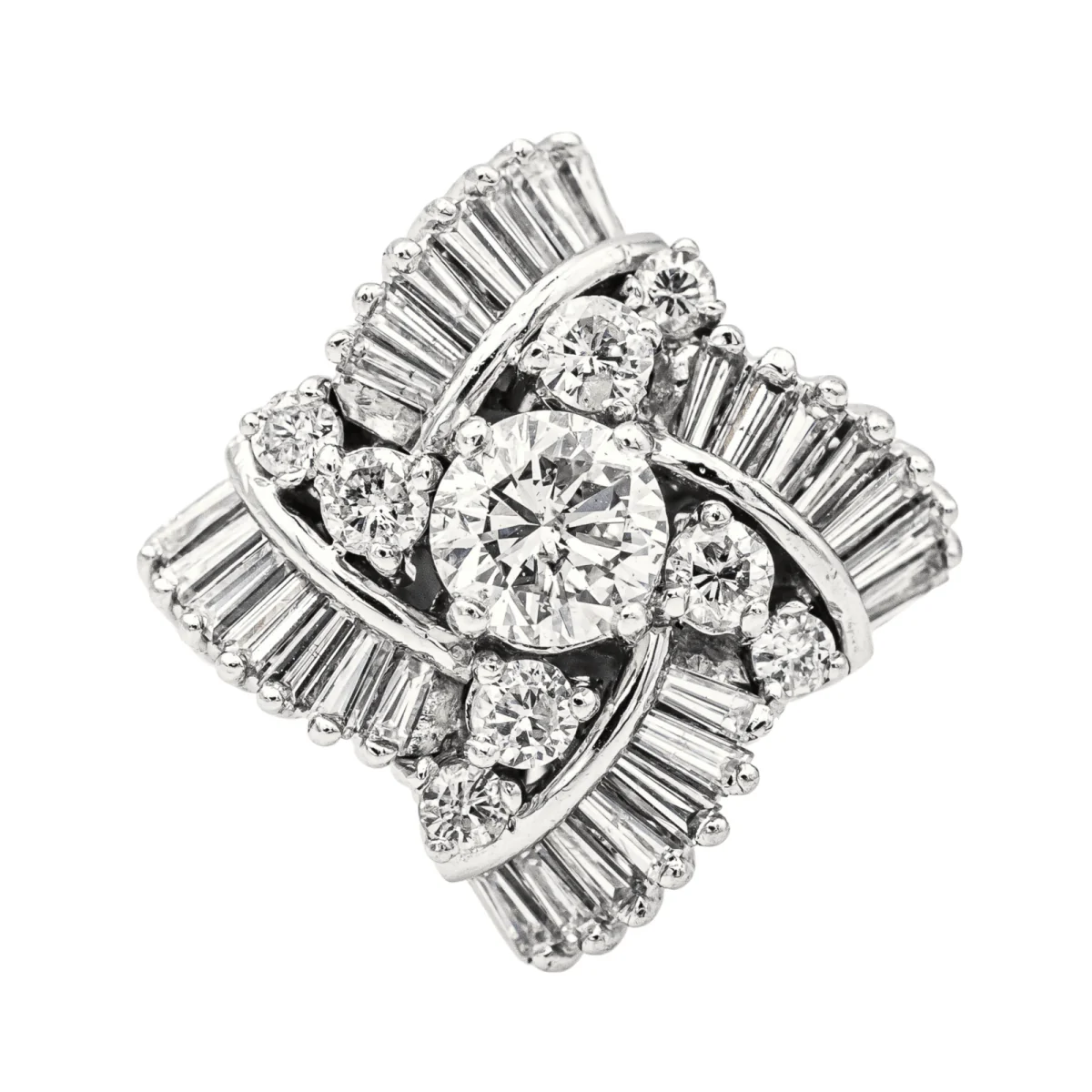 Bague Entourage en or blanc et diamants