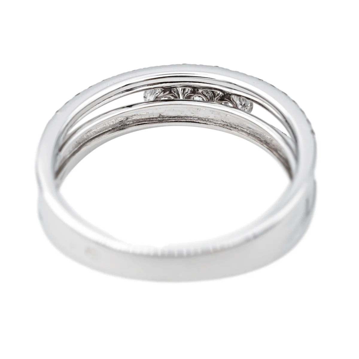 Bague Trilogie en or blanc et diamants - Image 5