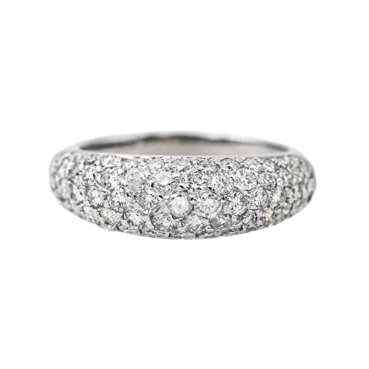 Bague Jonc en or blanc et diamants