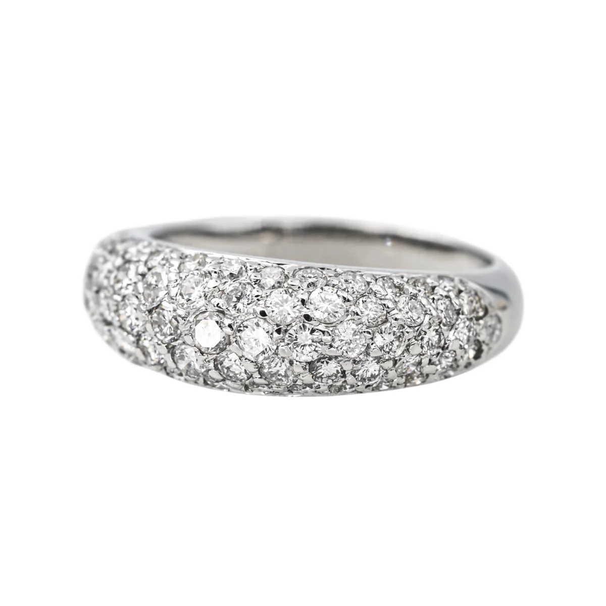 Bague Jonc en or blanc et diamants - Image 3