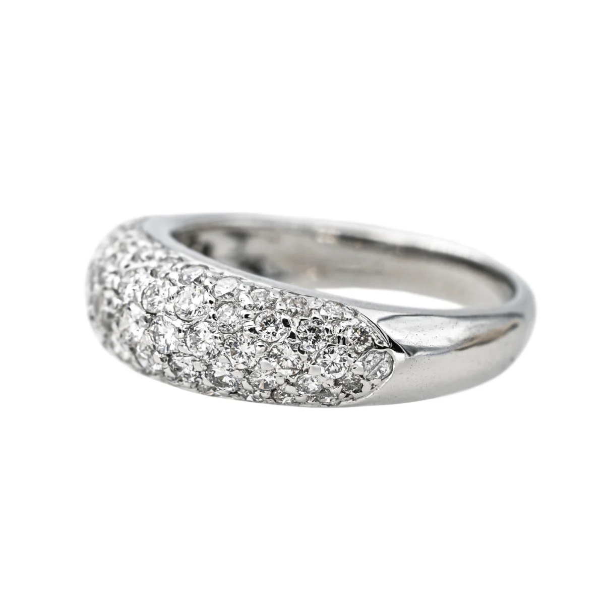Bague Jonc en or blanc et diamants - Image 4