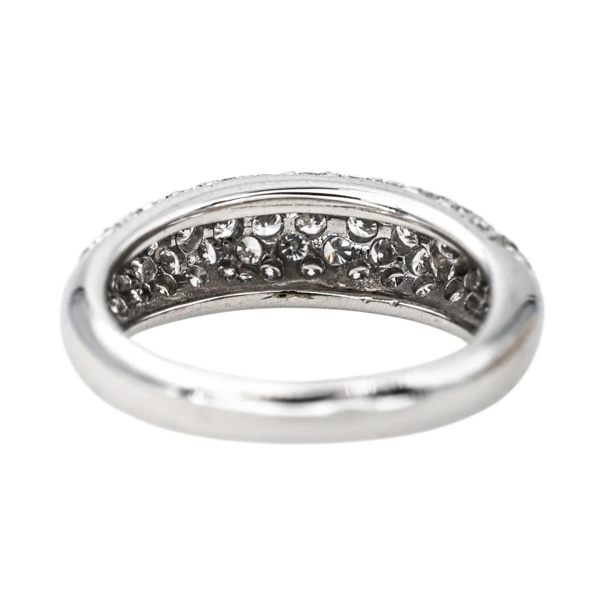 Bague Jonc en or blanc et diamants - Image 5