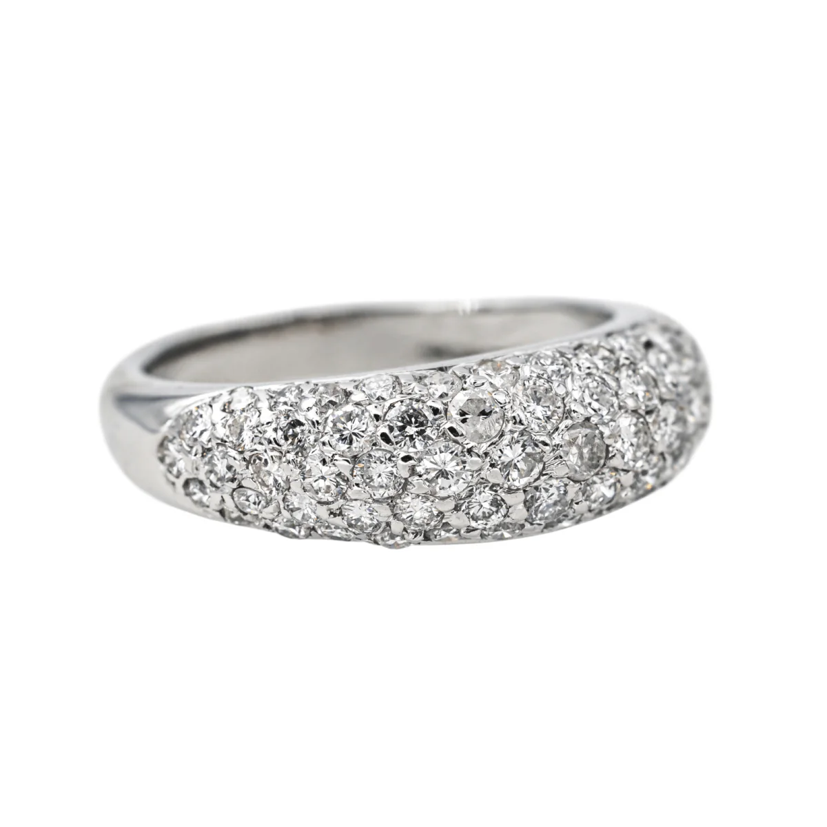 Bague Jonc en or blanc et diamants - Image 6