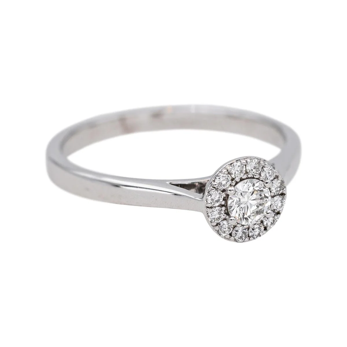 Bague Solitaire en or blanc et diamants - Image 6