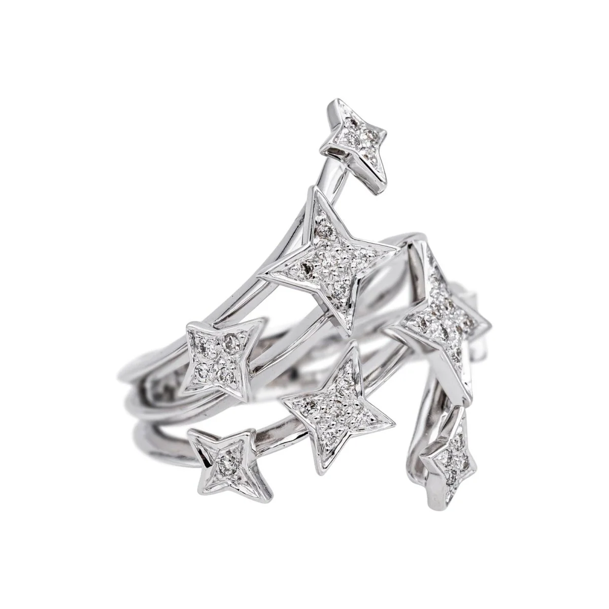 Bague en or blanc et diamants - Image 6