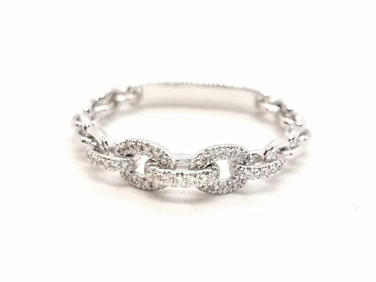 Bague Or blanc Diamant - Image 4