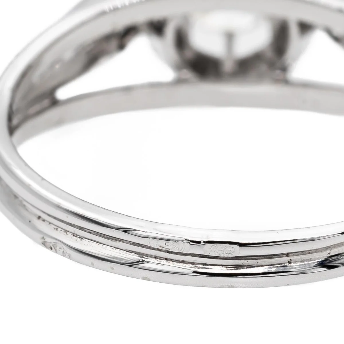 Bague en or blanc, platine et diamant - Image 6