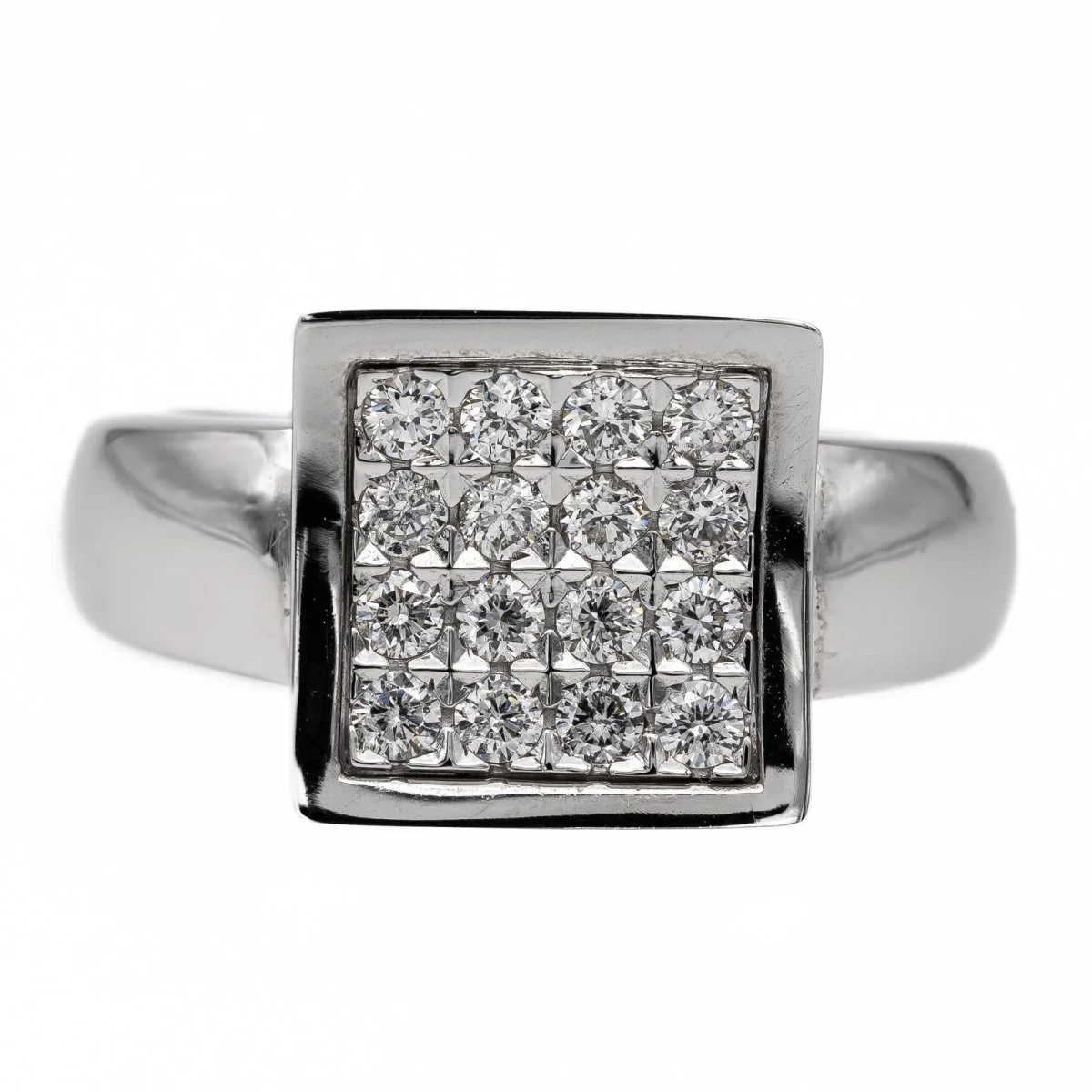 Bague en or blanc et diamant