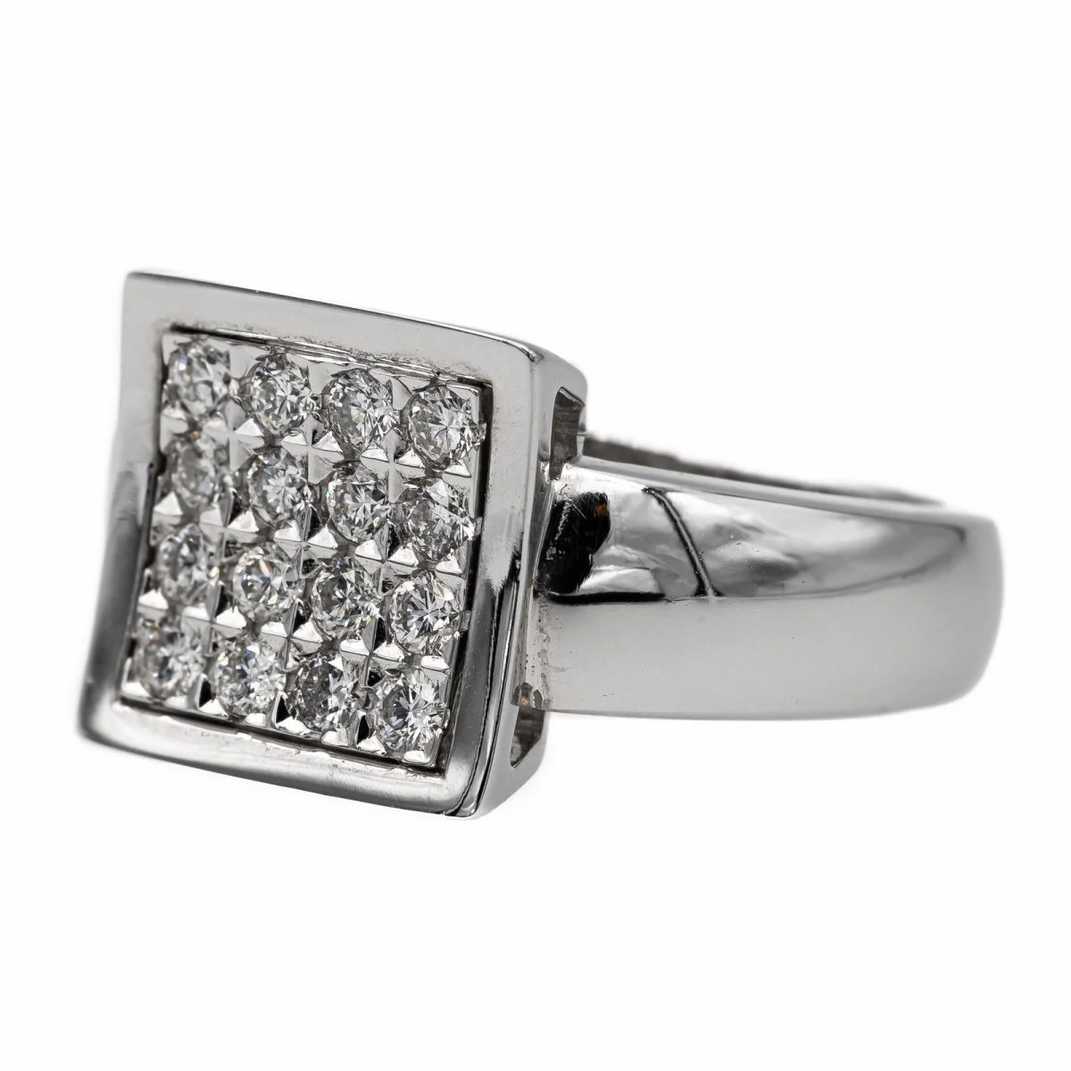 Bague en or blanc et diamant - Image 3