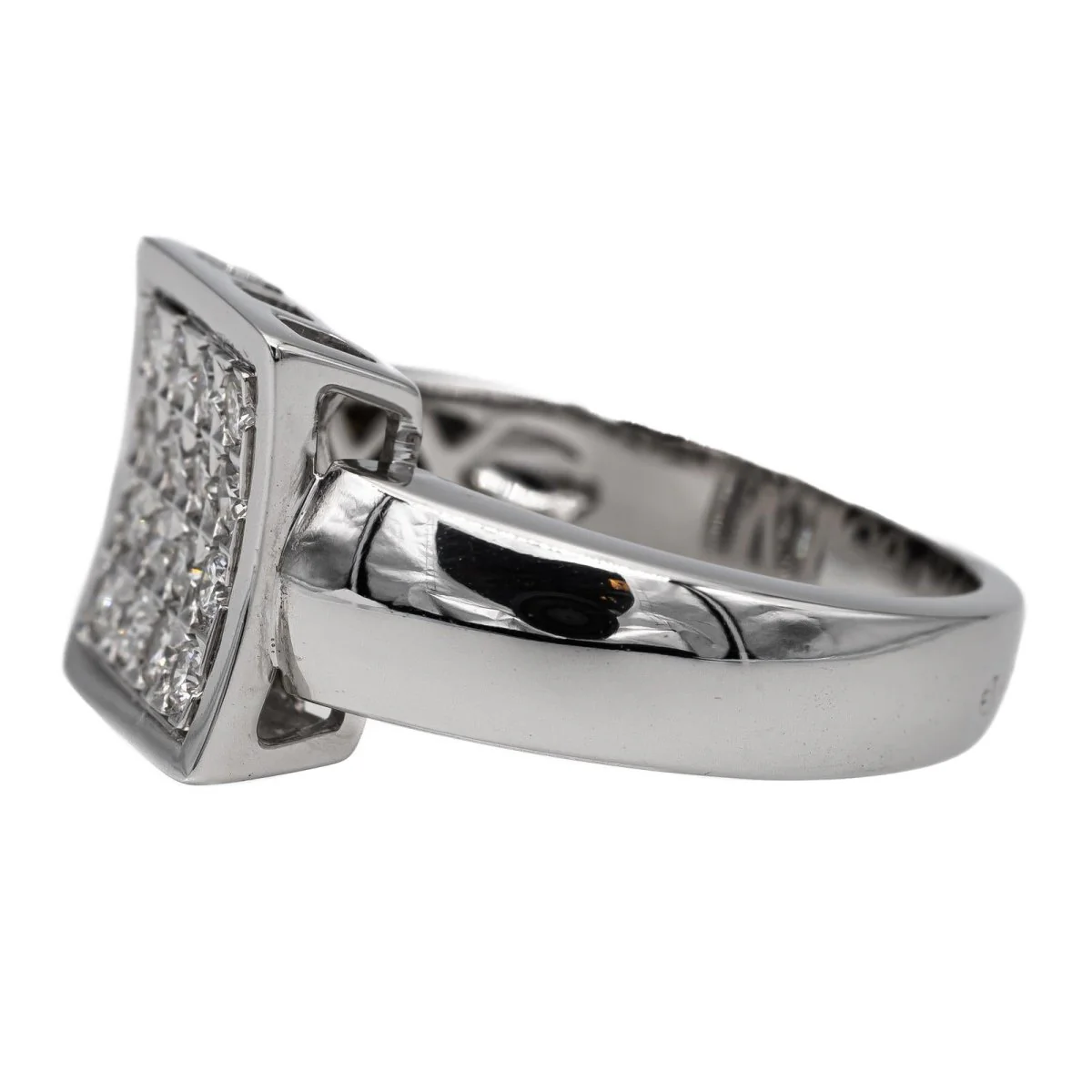 Bague en or blanc et diamant - Image 4