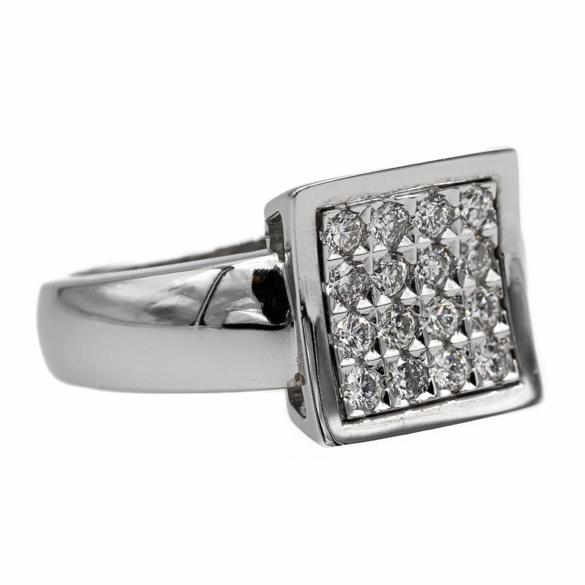 Bague en or blanc et diamant - Image 7