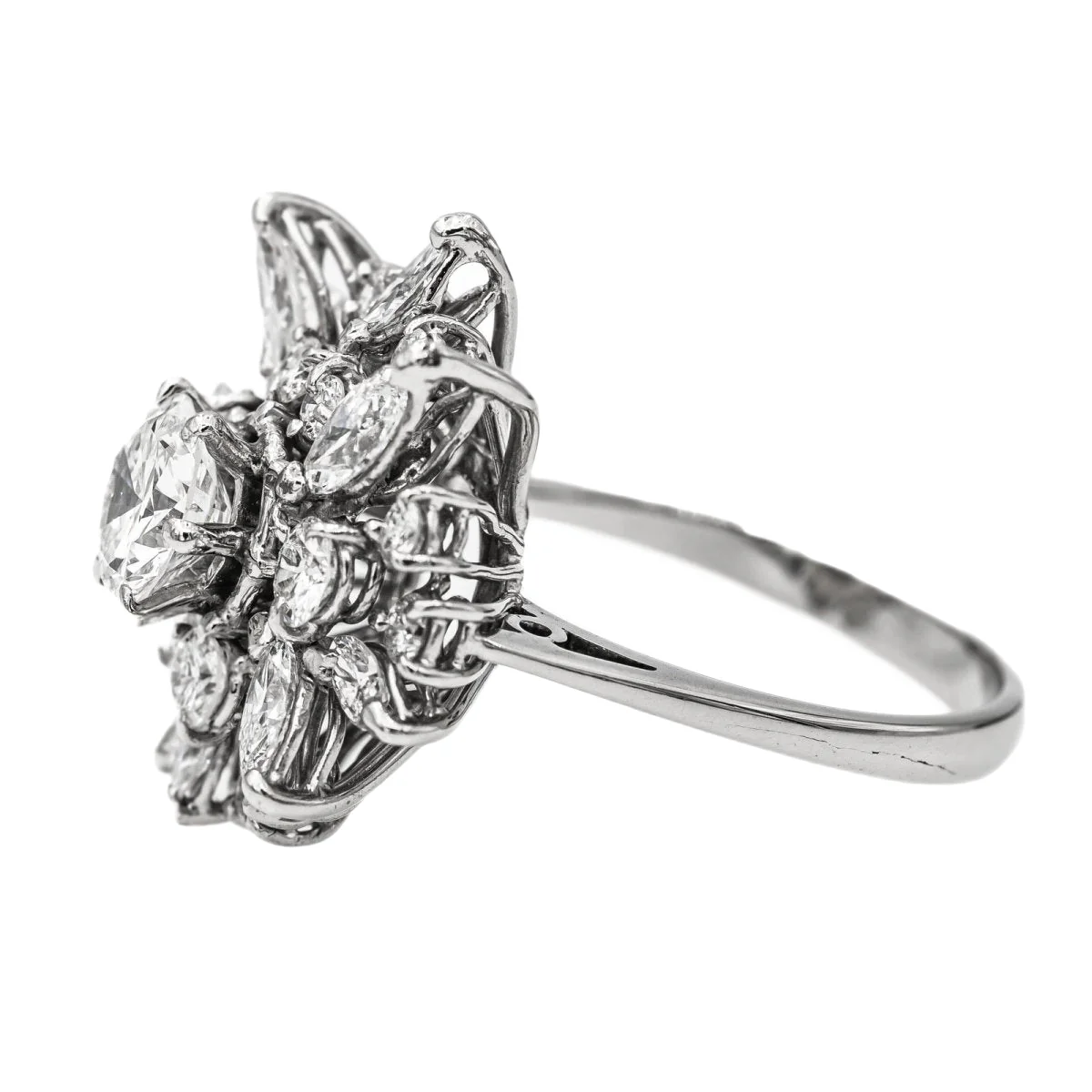 Bague en or blanc et diamant - Image 4