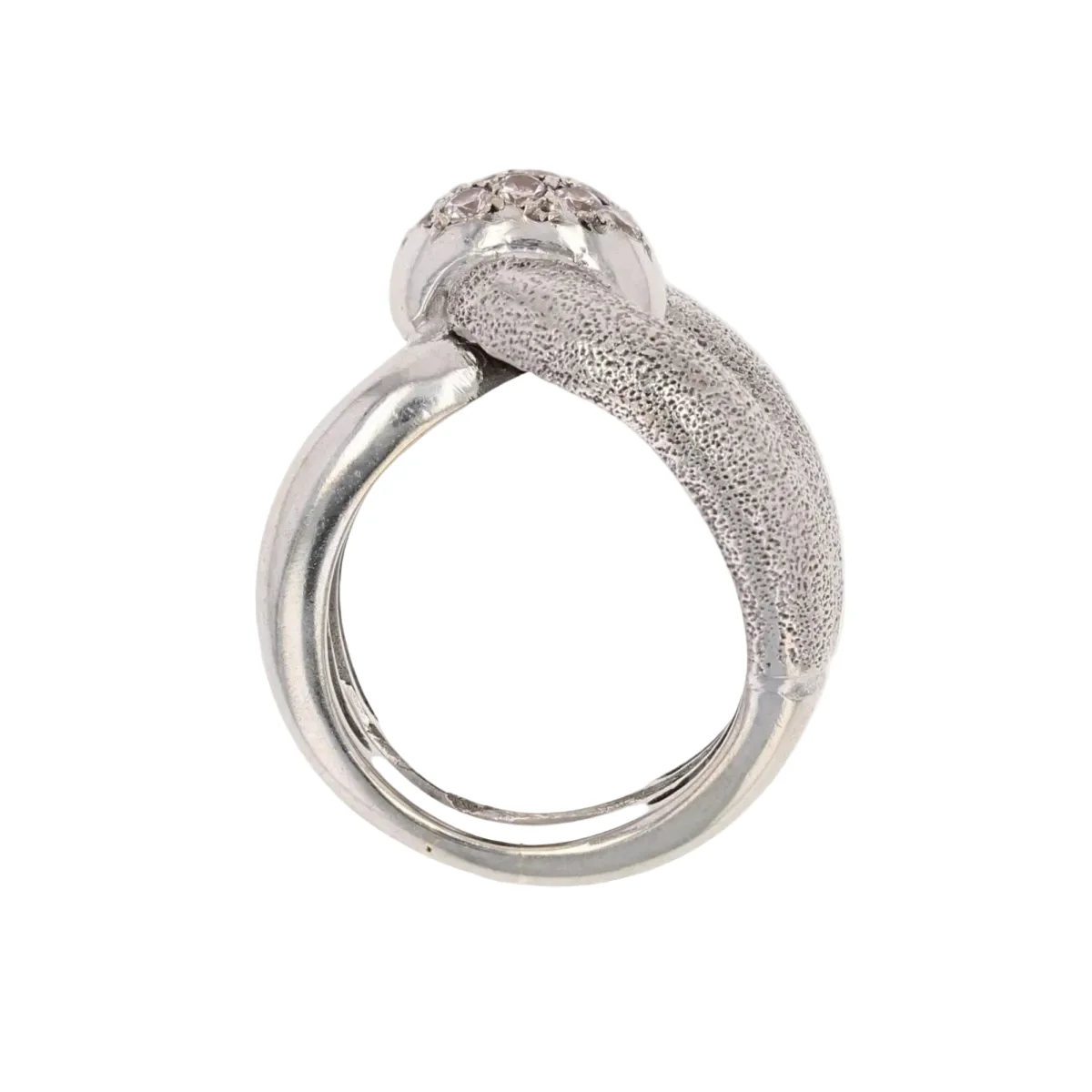 Bague Toi & Moi en or blanc et diamants - Image 6