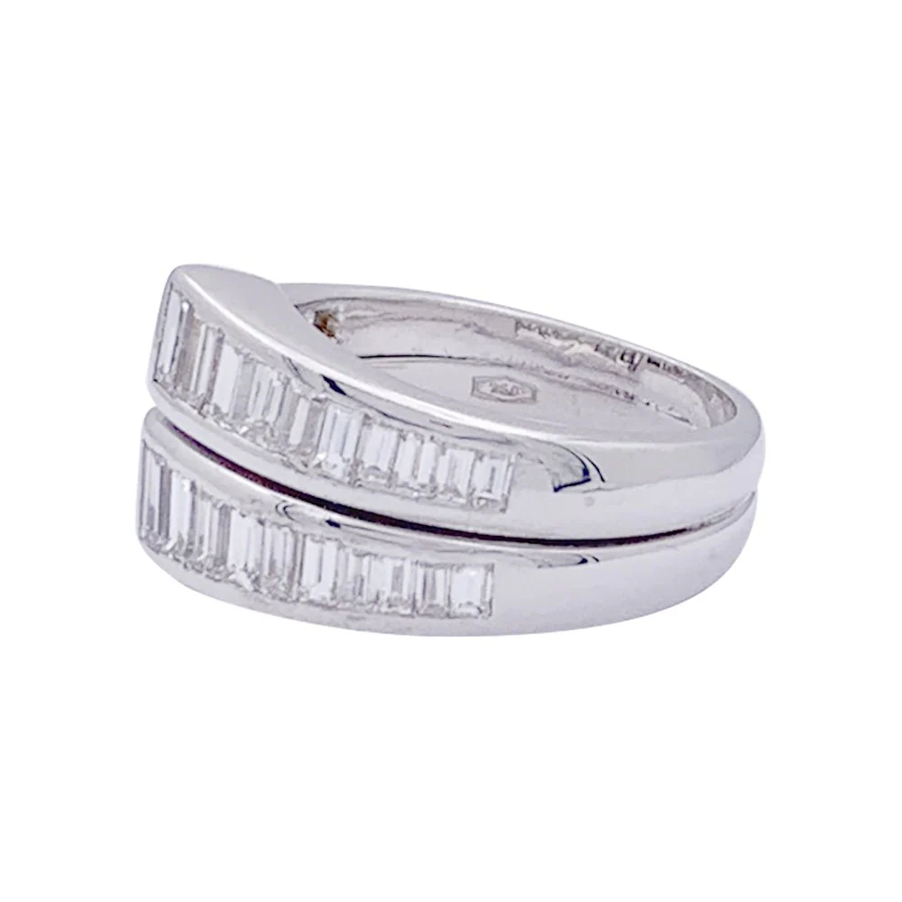 Bague or blanc et diamants - Image 3