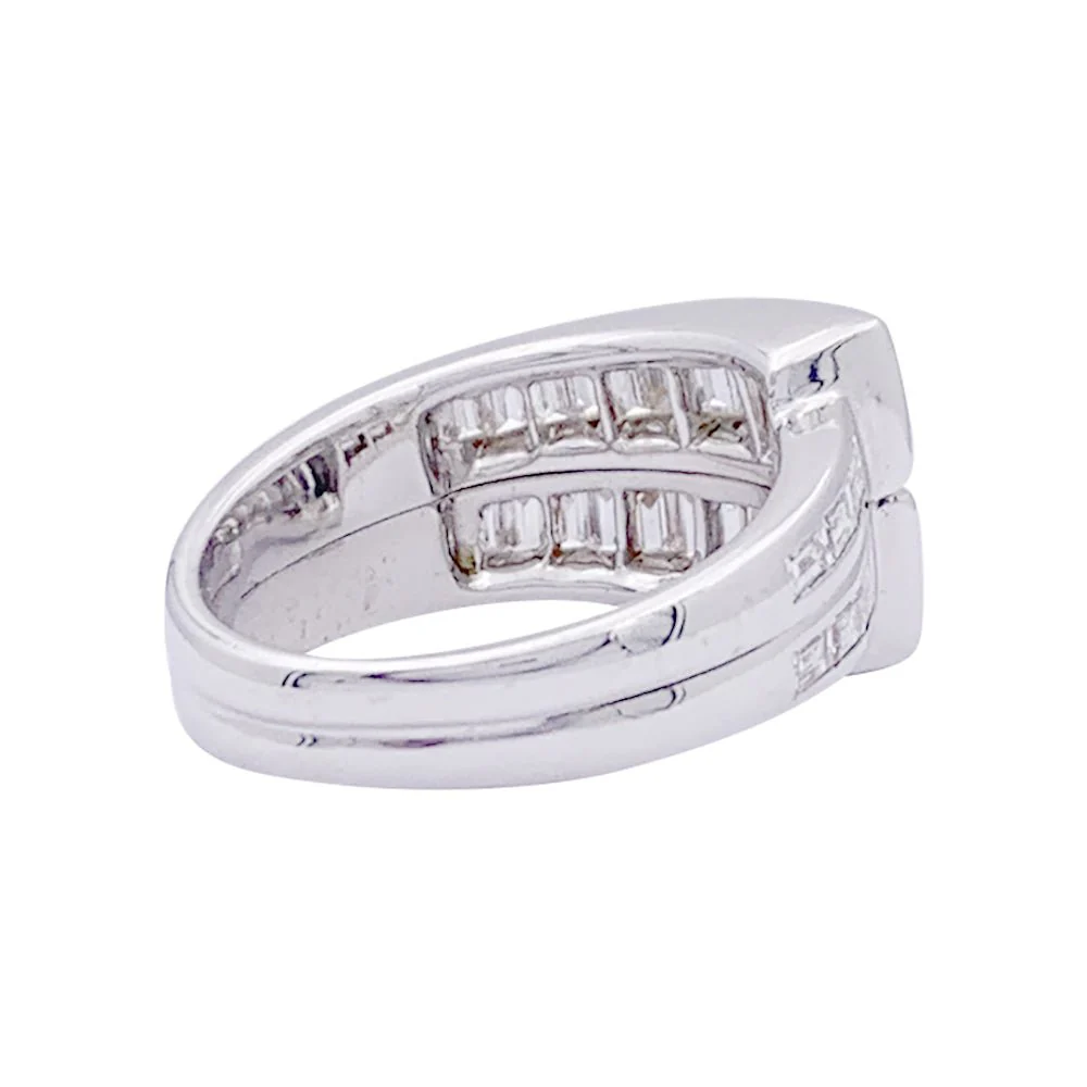 Bague or blanc et diamants - Image 5