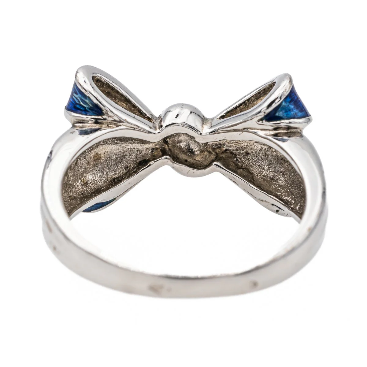 Bague Or blanc Email - Image 5