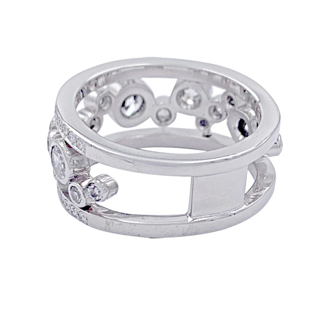 Bague or blanc et diamants - Image 5