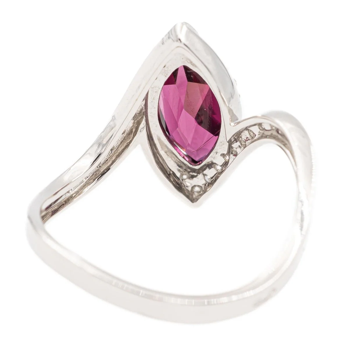 Bague Or blanc Grenat Almandin - Image 5