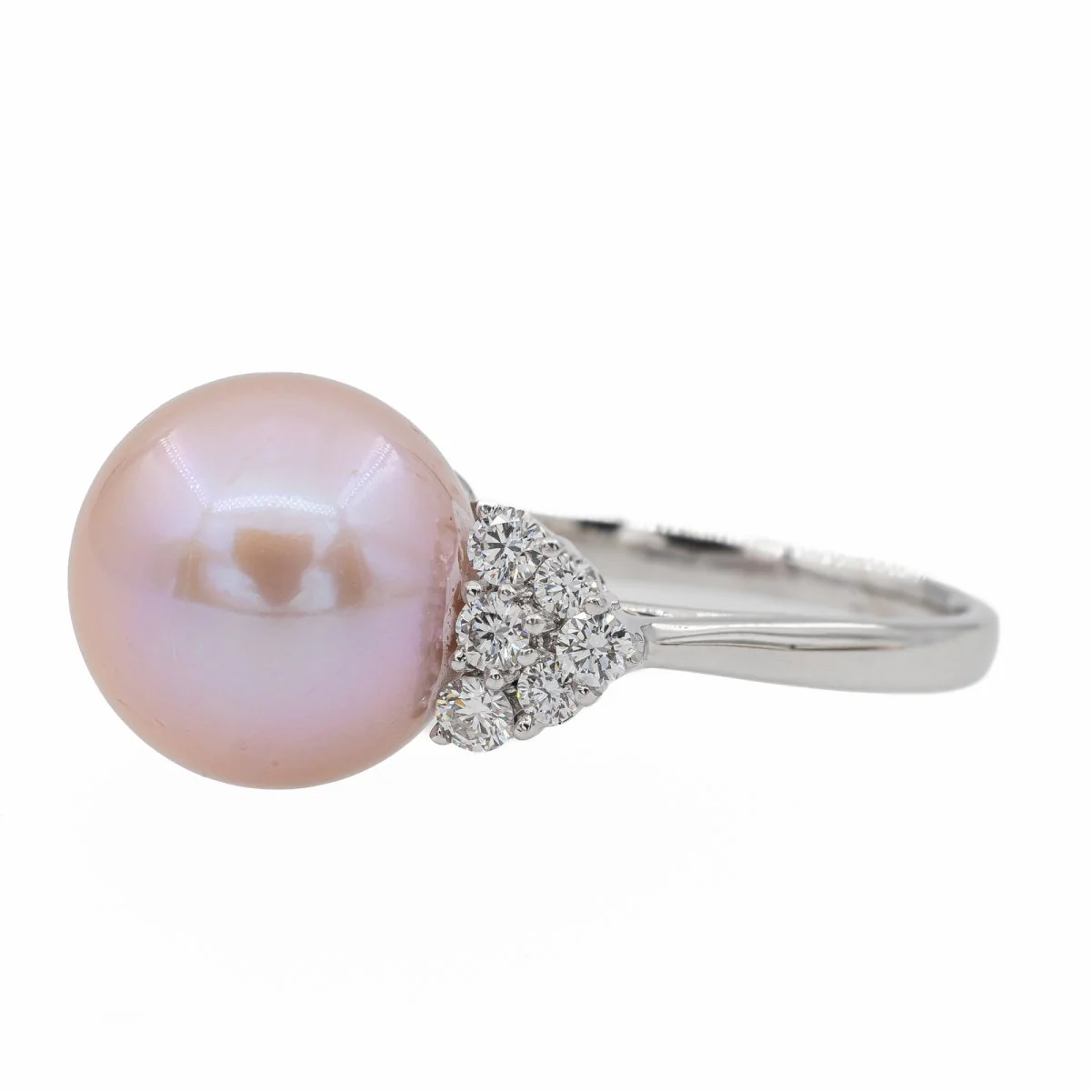 Bague Or blanc Perle - Image 3