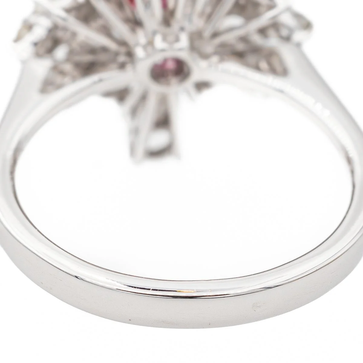 Bague Or blanc Rubis - Image 7