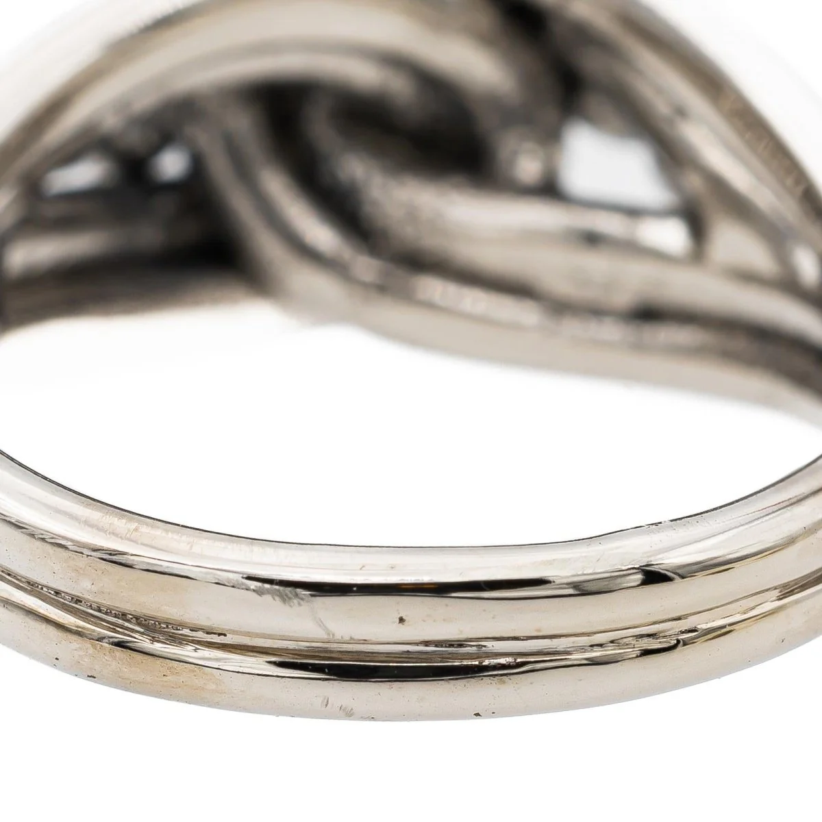 Bague Or blanc Saphir - Image 6