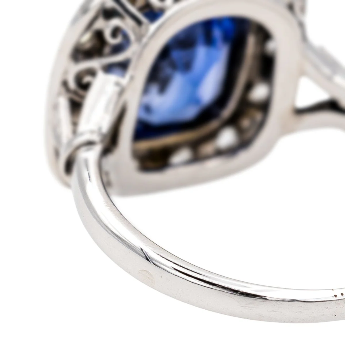Bague Or blanc Saphir - Image 7