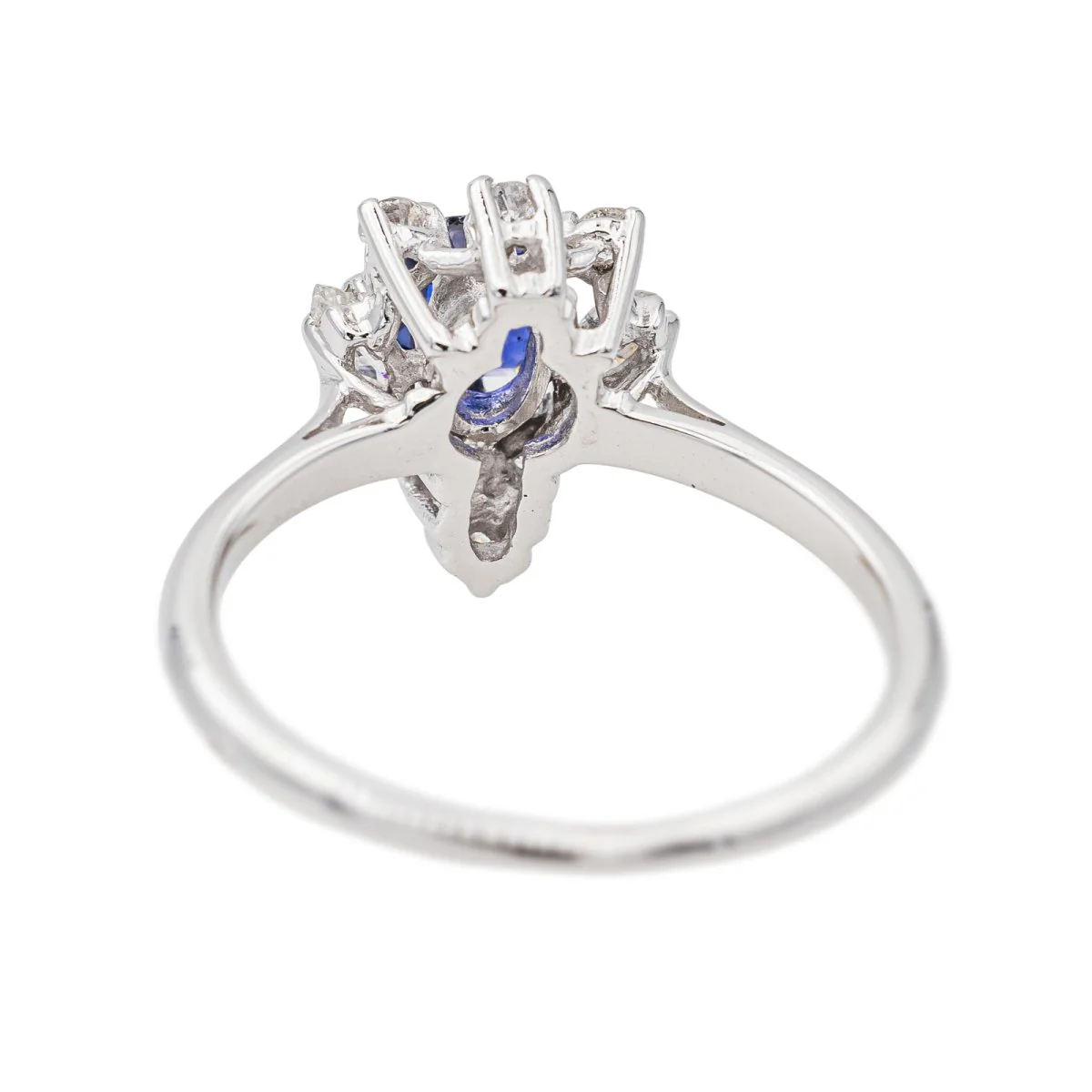 Bague Or blanc Saphir - Image 5