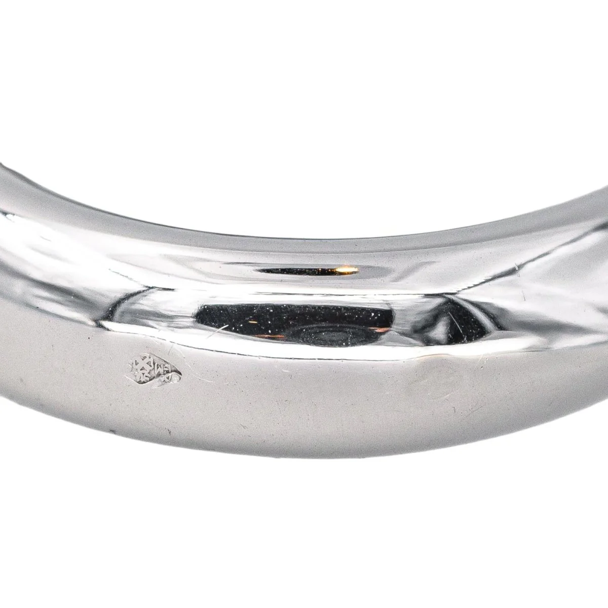 Bague Solitaire en or blanc, saphir et diamants - Image 7