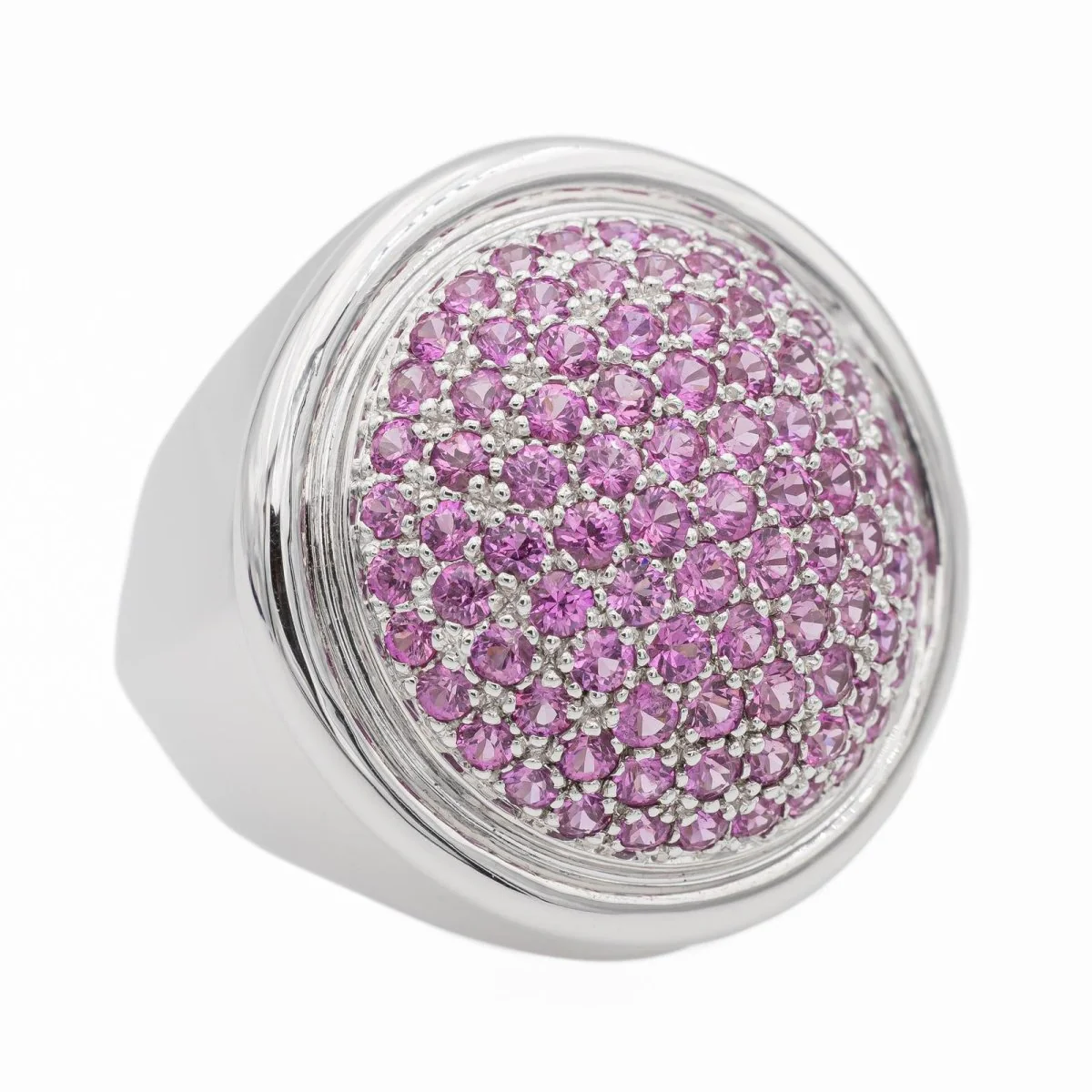 Bague Or blanc Saphir - Image 8