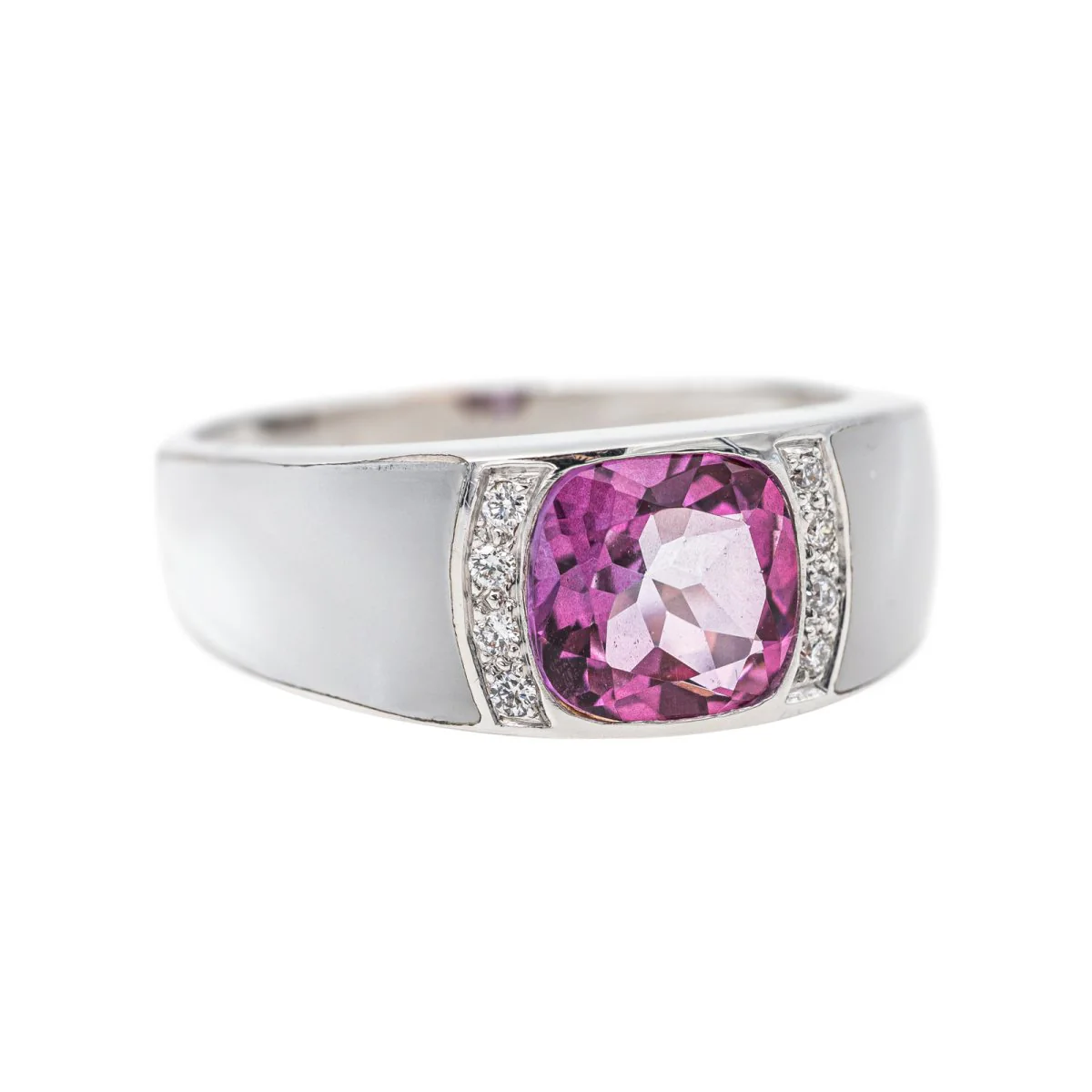 Bague Or blanc Tourmaline - Image 6