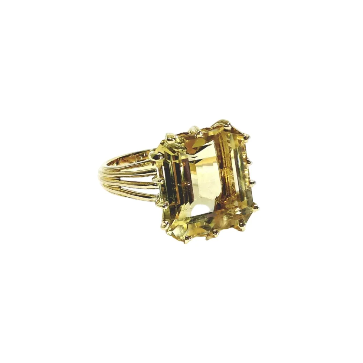 Bague en or jaune et citrine - Image 8