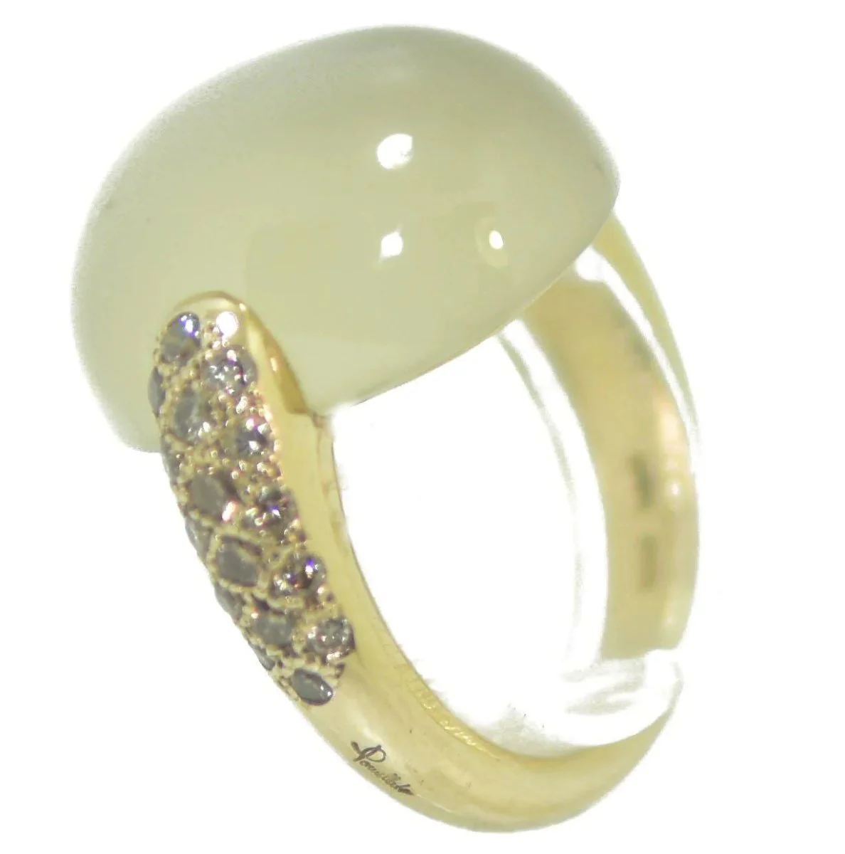 Bague or gris signée Pomellato modèle luna - Image 3
